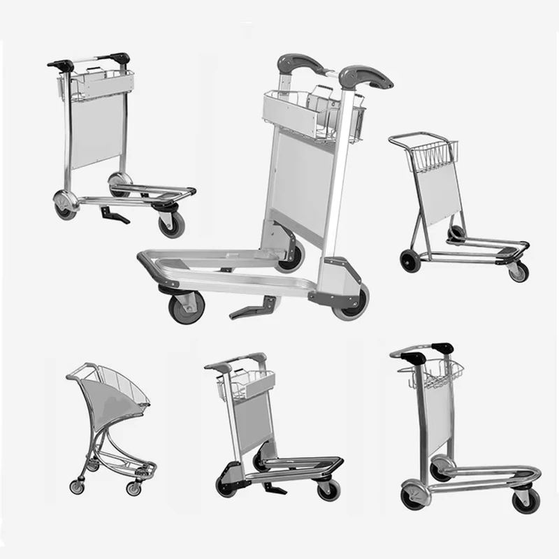 Airport Luggage Baggage Trolley Carts Hand Brake Airport Trolley