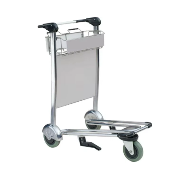 Airport Luggage Trolley Ground Passenger Baggage Airport Trolley 3 Wheel Cart Trolley Can Be Custom LOGO