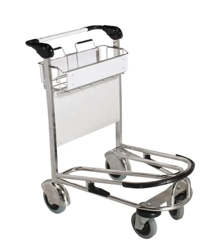 Airport Stainless Steel Passenger Luggage Trolley