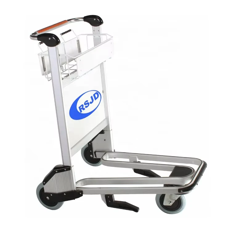 Airport Station Aluminium Alloy Passenger Baggage Luggage Trolley for Airport