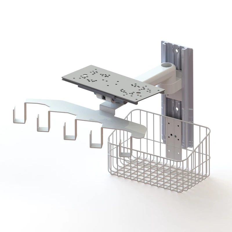 All Aluminum Alloy Medical Wall Bracket for Patient Monitors Beauty Salon Patient Monitor Bracket