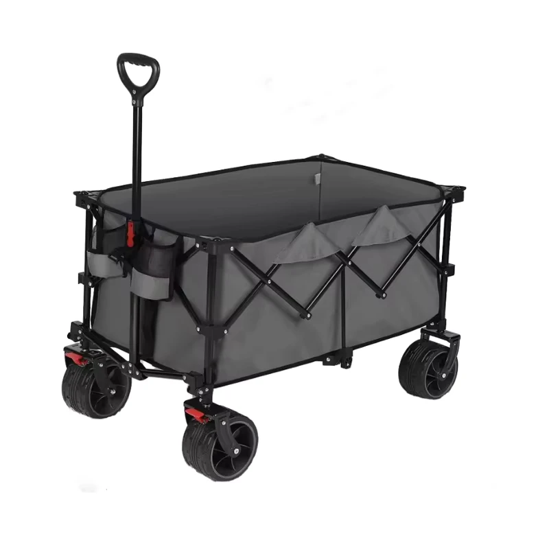 All Metal Lightweight Stainless Steel Outdoor Camping Cart Foldable Stall for Travel Picnic Tool Storage for Campers