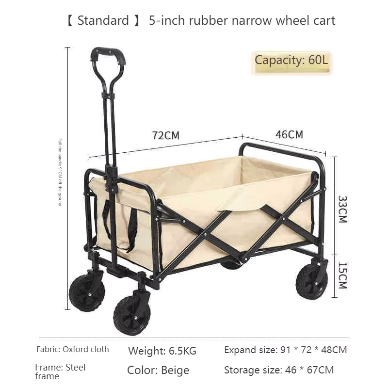 All Terrain Aluminum Alloy Folding Wagon Heavy duty 360 Wheels Adjustable Handle for Shopping Rugged Trails Family Adventures