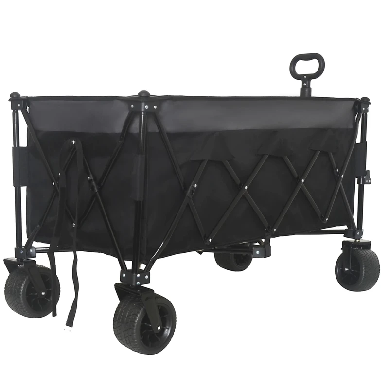 All-Terrain Folding Wagon Cart with Collapsible Outdoor Utility Features Garden Shopping Beach Wagon 1pc/carton OEM Customizable