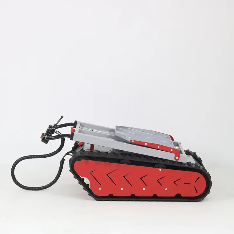 All Terrain Mini Small Tank Rubber Track System Electric Chassis Drive Step Climbing Dolly Robot Machine Platform