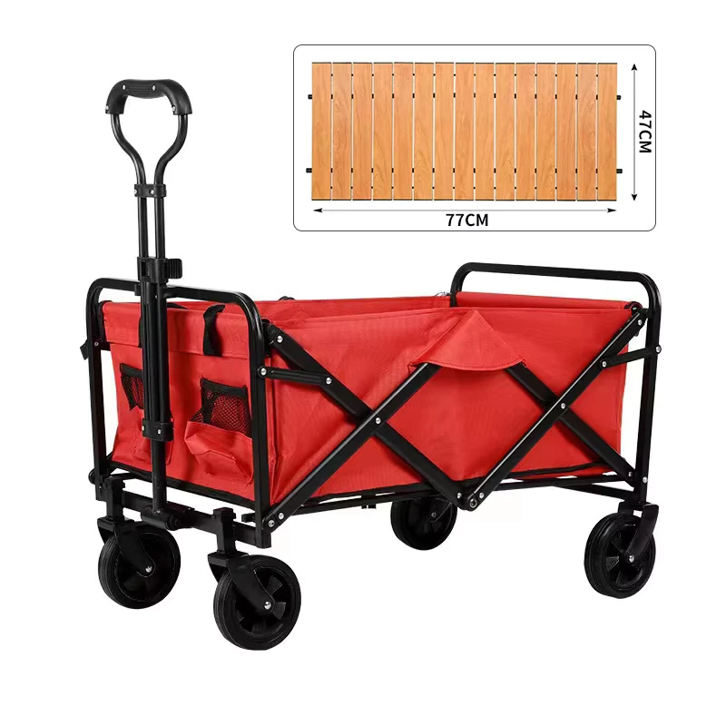 All Terrain Offroad Wheel Camping Cart Collapsible Folding Wagon Multifunctional Outdoor Utility Trolley