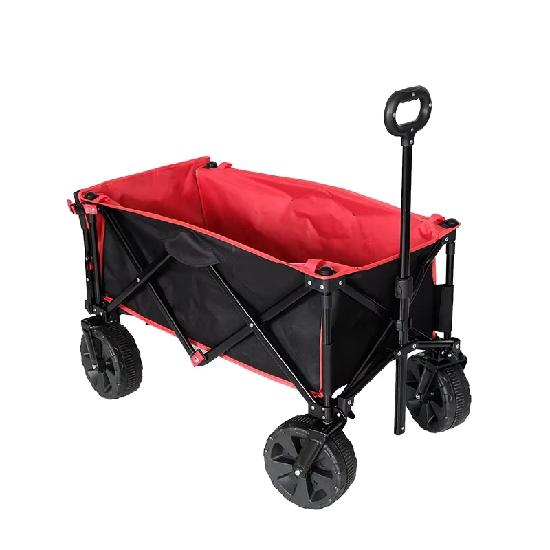All Terrain Wheels Folding Picnic 200 LBS Outdoor Garden Tool Trolley Foldable Beach Wagon Folding Camping Wagon