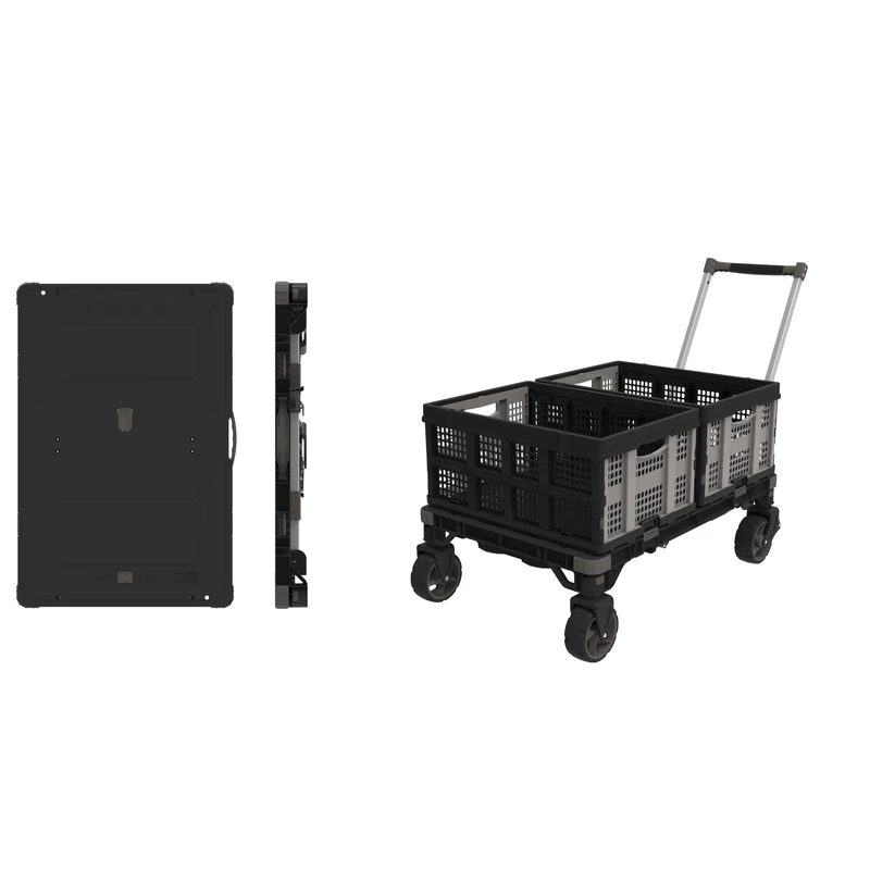All in One Outdoor Trolley with Foldable Design Suitable for BBQ Storage Camping Logistics