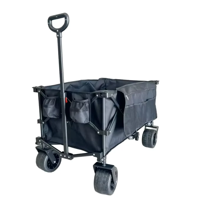 All terrain Industrial Outdoor Garden Trolley Heavy duty Stainless Steel Foldable Roll Container Shopping Cart Storage OEM Tools
