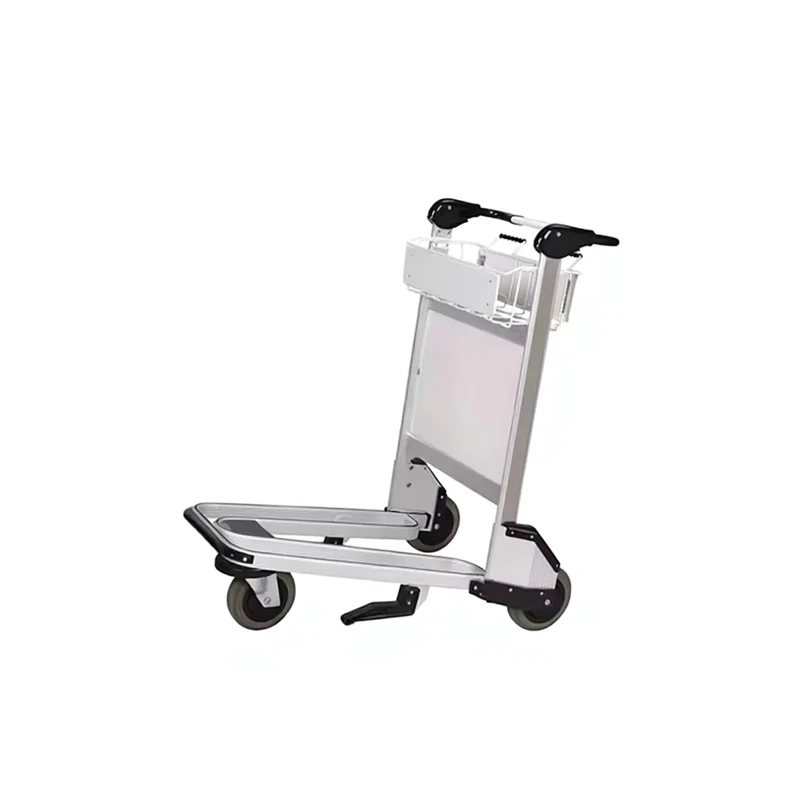 Aluminium Alloy Airport Passenger Luggage Trolley with Hand Brake for Baggage
