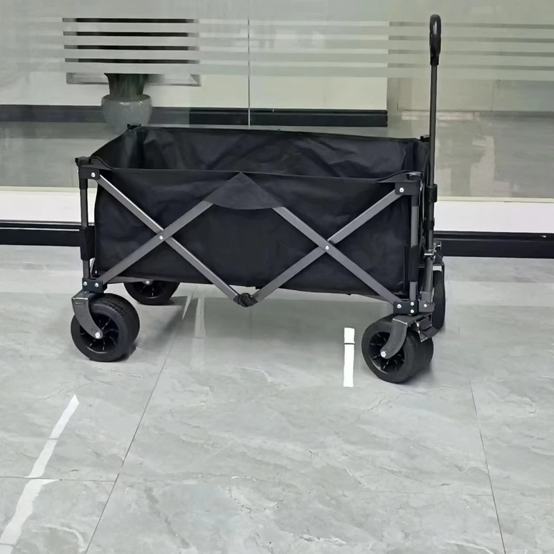 Aluminium Folding Trolley Outdoor Foldable Trailer for Camping Beach Travel Shopping Storage and Tools Handcart