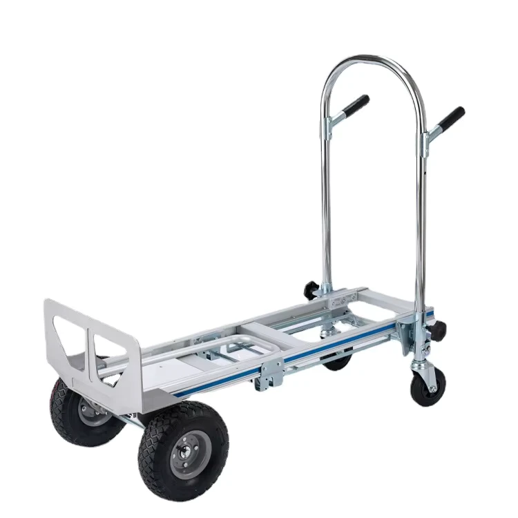 Aluminum Alloy 250KG Airport Trolley Cart with Automatic Brake 4 Wheels Bearing Platform Structure OEM Customizable