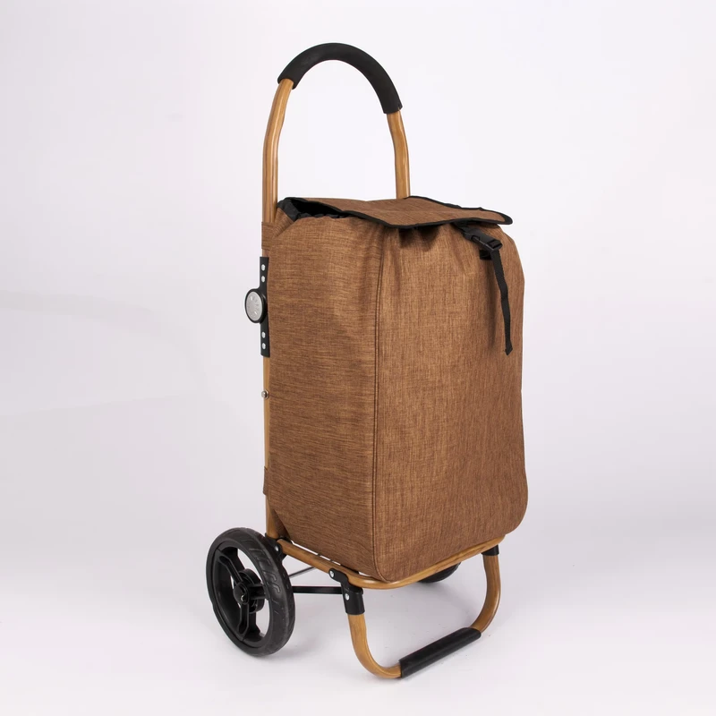 Aluminum Alloy Folding Shopping Trolley with Big Wheel