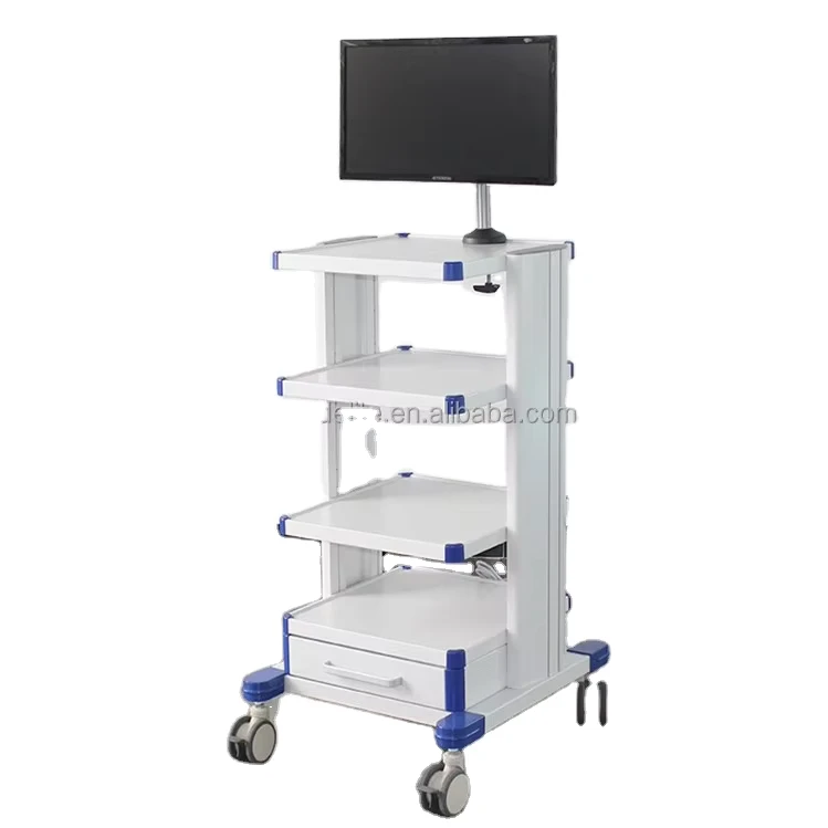 Aluminum Alloy Hospital Trolley for Gastroscope and Colonoscope Carts