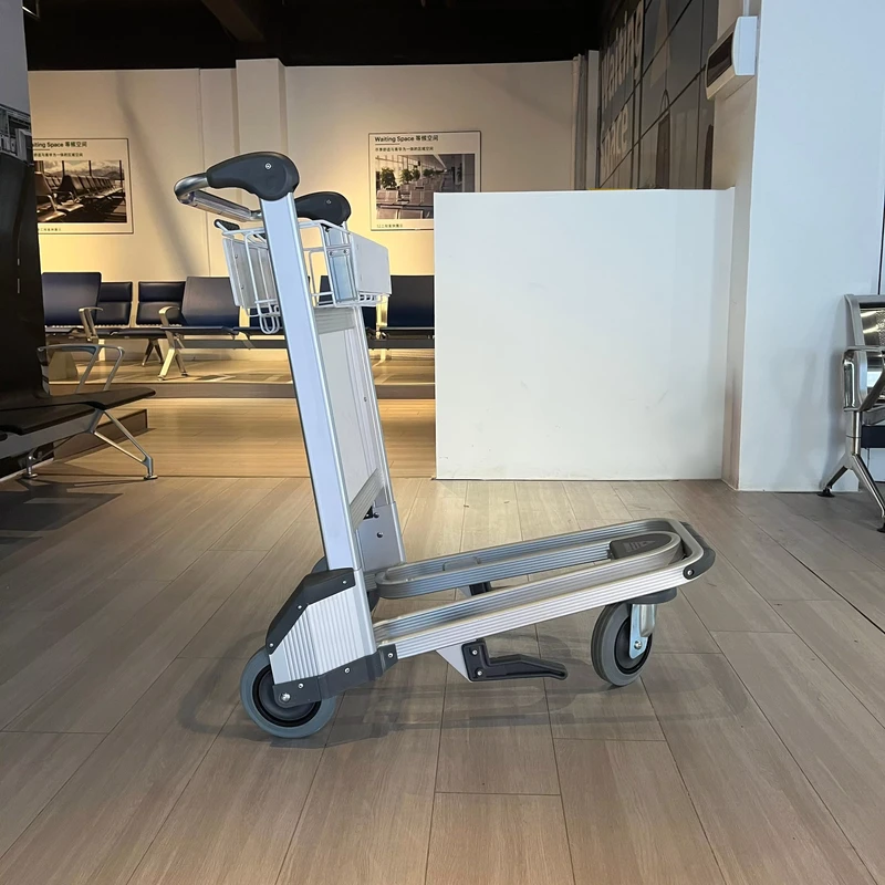 Aluminum Alloy Multi wheel Shopping Trolley for Duty free Shops at the Airport