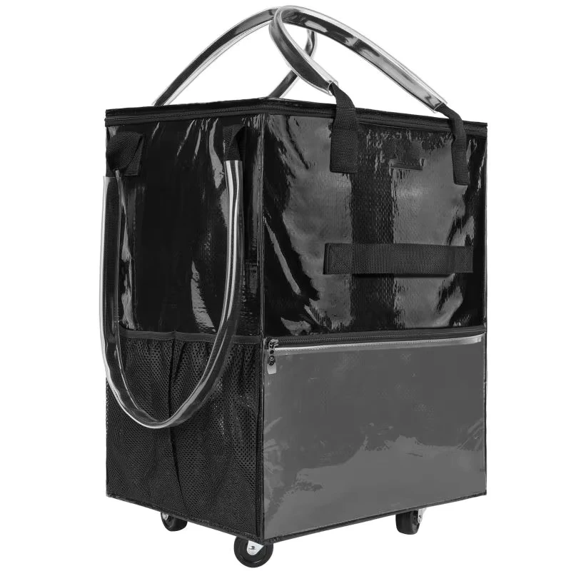 Aluminum Four-Wheel Foldable Hand Trolley Cart Platform Shopping Cart 75kg Load Capacity Industrial Tool OEM