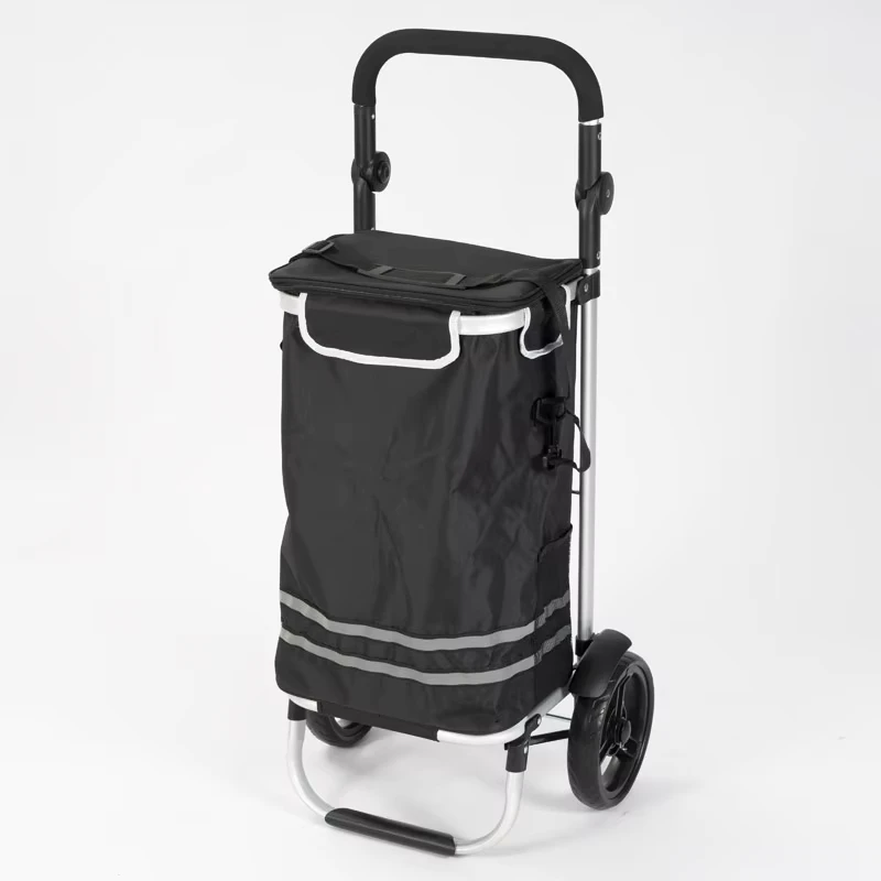 Aluminum Frame Multifunctional Foldable Shopping Trolley with Supermarket Use Lightweight and Waterproof Design