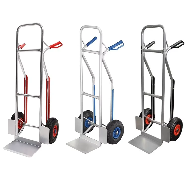 Aluminum Hand Truck Two Wheel Dolly Warehouse Industrial Trolley Cart for Logistics and Cargo Handling