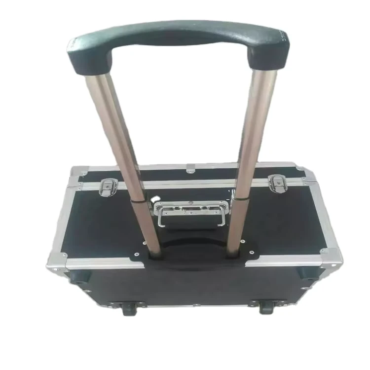 Aluminum Trolley Tool Case Household Workshop Repair Hand Trolley Aluminum Tool Case with Wheels