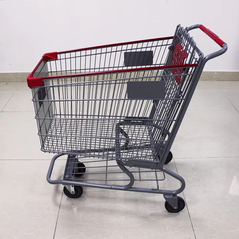 American Style USA Supermarket Metal Shopping Trolley Cart 4 Wheel Shopping Trolley