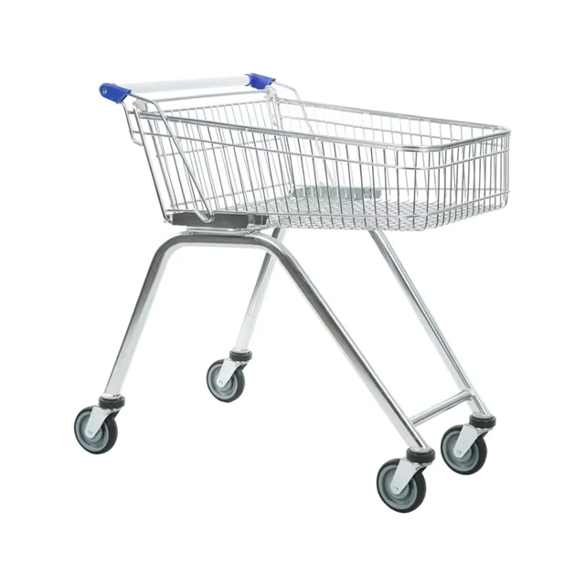 Australia Type 70L and 90L High Bottom Metal 4 Wheels Supermarket Trolley Shopping Cart with Wheels