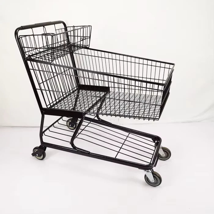 Australian Style 100L Hand Push Excellent Quality Steel Unfolding Grocery Store Supermarket Shopping Cart Trolley