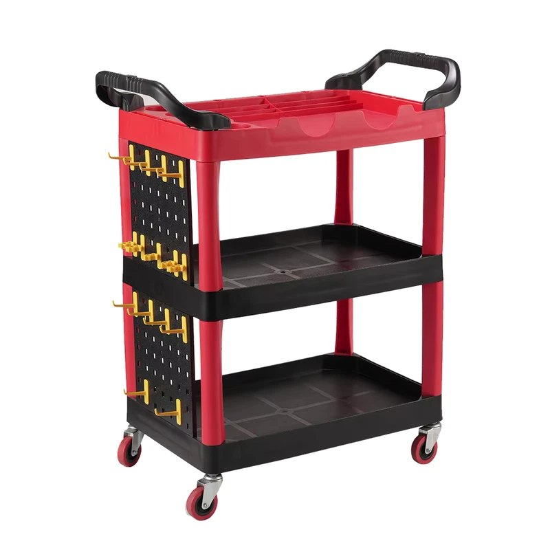 Auto Beauty Cleaning Shop Car Wash Detailing Cart Trolley With Wheels