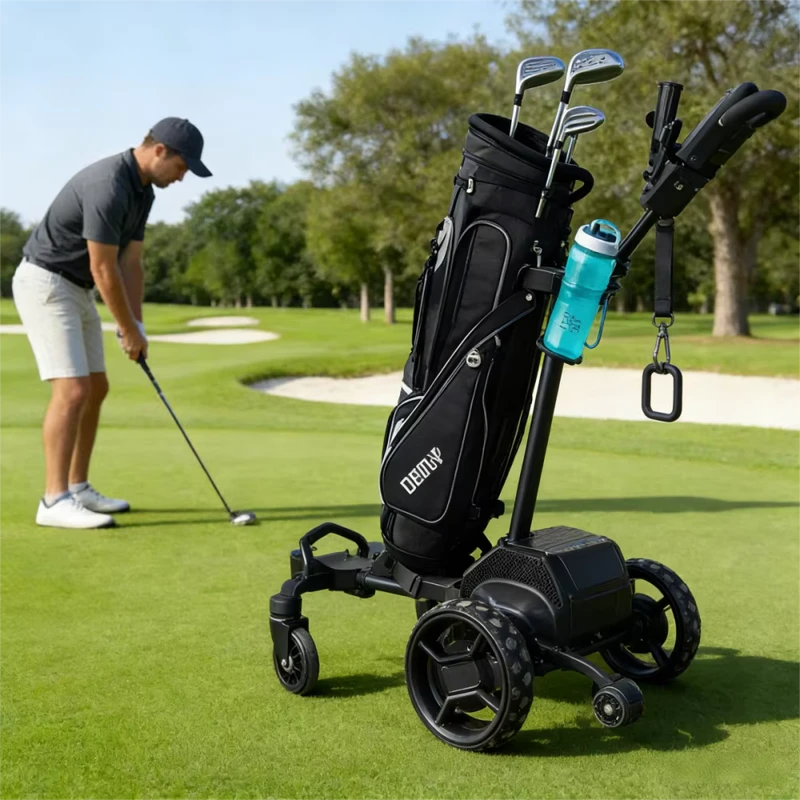 Automatic Golf Trolley Push Golf Trolley Caddy Remote Trolley Caddy Auto Balancing Follow Me Foldable Golf Follow Buggy