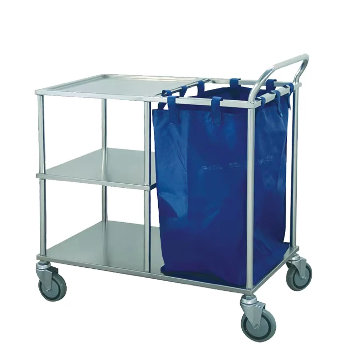 BDT209 Movable Stainless Steel Hospital Commercial Laundry Collecting Trolley With Wheels
