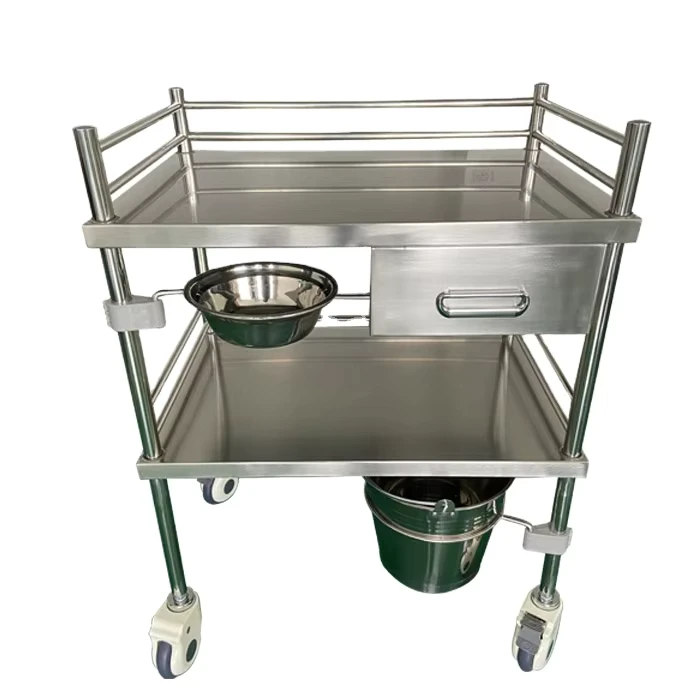BDT213 Hospital Stainless Steel Small Cart Beauty Salon Medical Mobile Storage Rack Product Name Medical Trolley Furniture