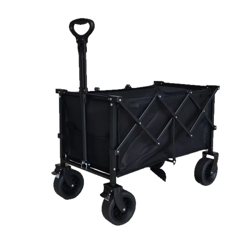 BNcompany U.S. Local Stock YDC 2505 Four Wheel Collapsible Folding Heavy Duty Utility Wagon Trolley for Outdoor Camping Garden