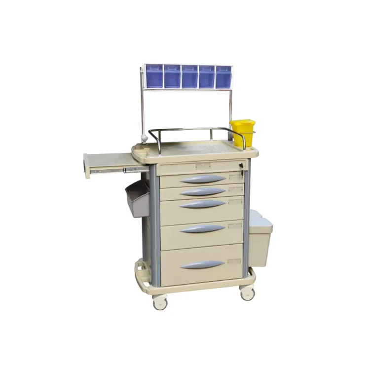 BT AY003 Hospital ABS Plastic Anesthesia Trolley Medical Anesthesia Cart with Drawers