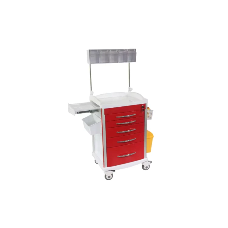 BT AY21 Hospital Mobile ABS Anesthesia Trolley Medical Crash Cart Medicine Trolleys with Drawers