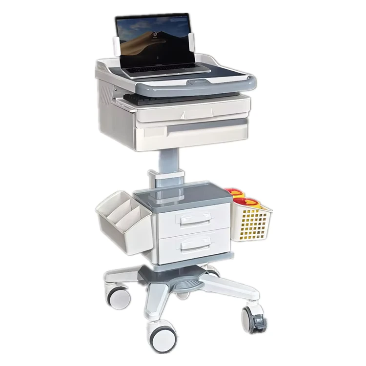 BT LY31 Plastic Hospital Doctor Workstation Trolley Medical Laptop Computer Cart