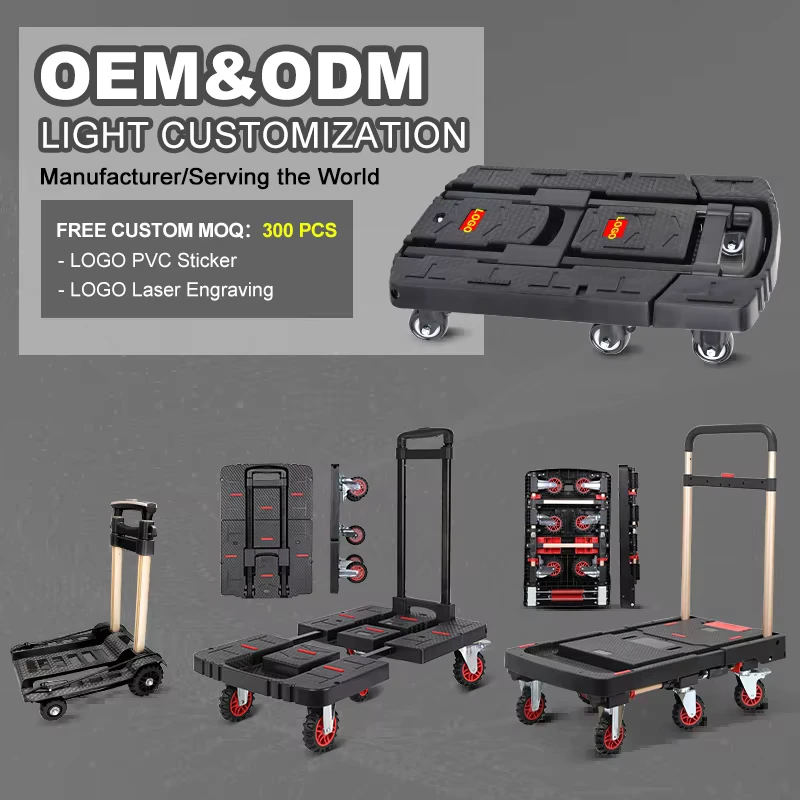 Baoyu Factory Chinese Multifunction Trolley Cart Household Trolley Foldable Wheel Trolley Utility Cart Multi Purpose Cart