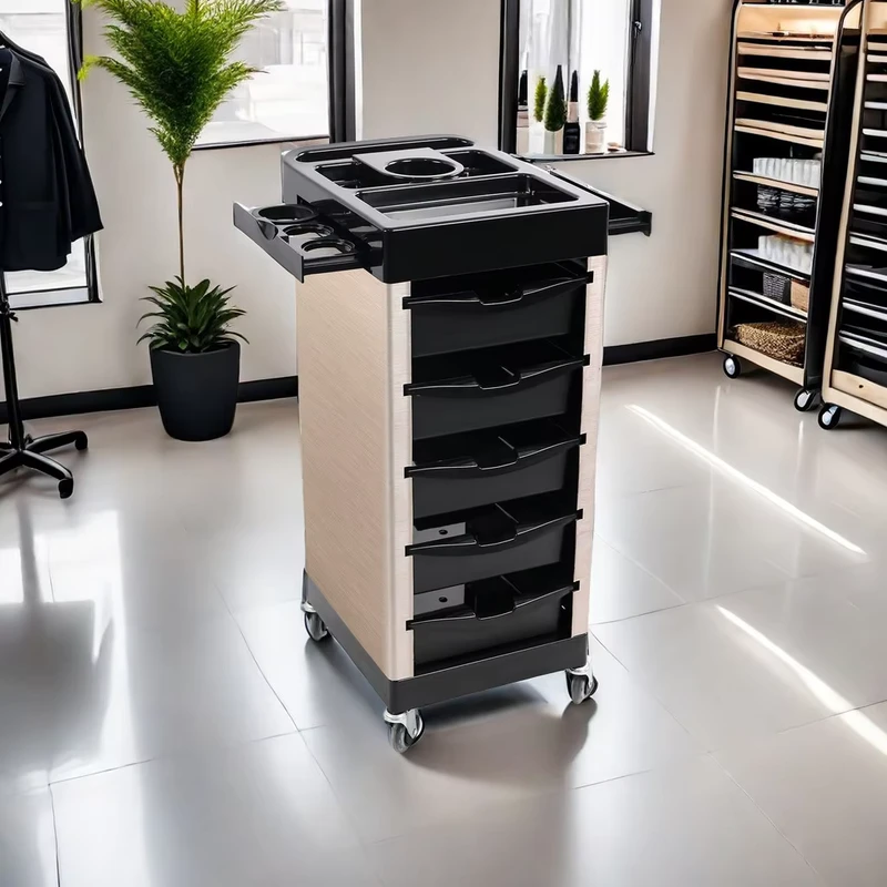 Barber Equipment Supplies Barber Tool Trolley With Wheels Beauty Salon Trolley Cart