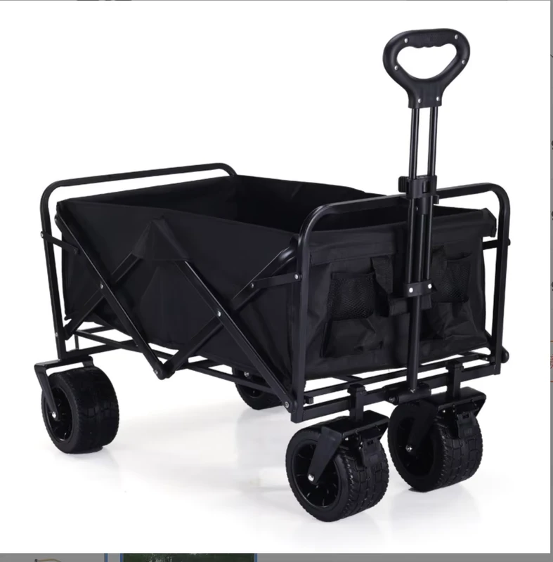Beach Cart Collapsible Folding Utility Cart Wagon for Outdoor