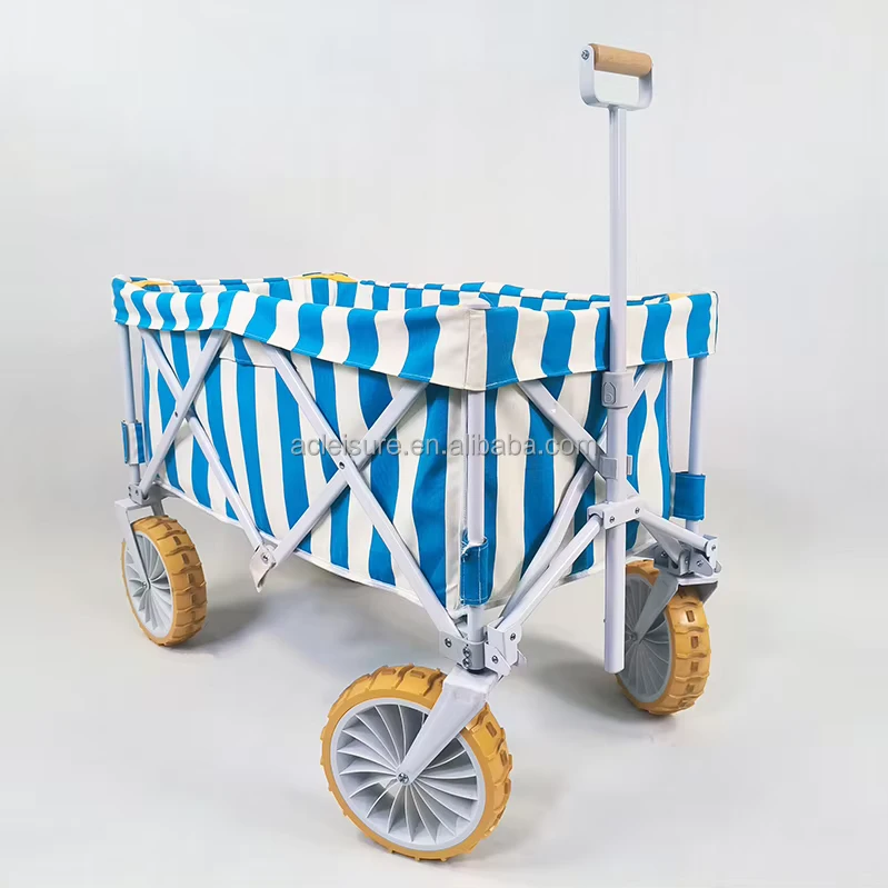 Beach Cart Roll Container with Big Wheels Heavy Duty Trolley for Sand Camping Outdoor Use OEM Customized