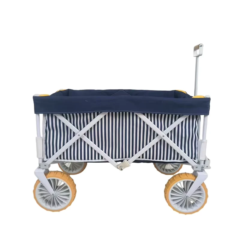 Beach Cart Roll Container with Four Wheels Heavy Duty Trolley for Sand Camping Outdoor Use OEM Customized
