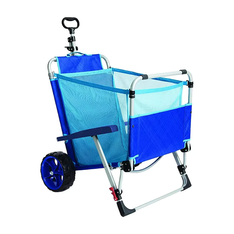 Beach Chair Lounge Outdoor Wagon Pull Cart Camping Beach Umbrella and Chchairetal Ironcamping Iron Metal Modern OEM Beach