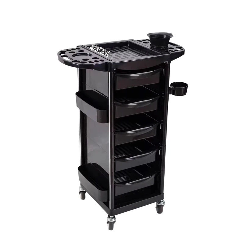 Beauty Hair Salon Styling Cart Perming & Coloring Trolley Salon Barber Tool Cart