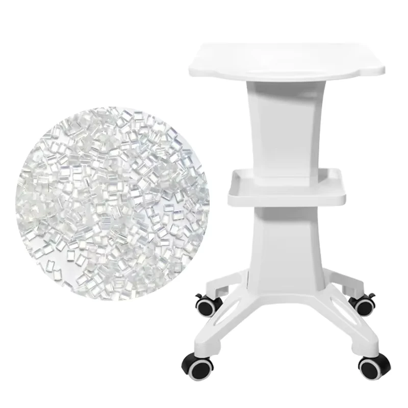 Beauty Instrument Tray Rolling Cart Trolley Spa Multi Function 4 Wheel White
