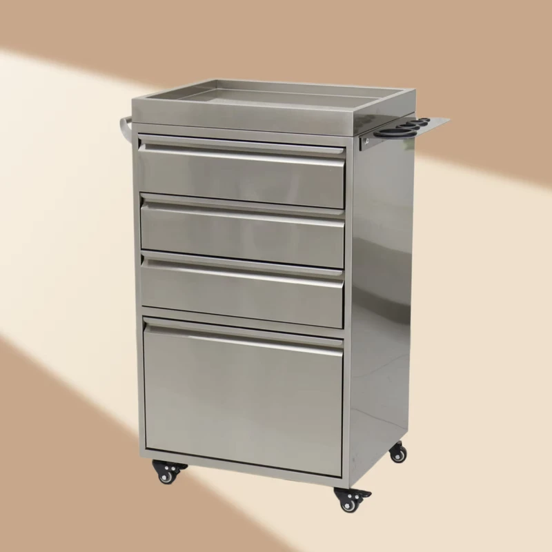Beauty Professional Stainless Steel Barber Shop Tool Cabinet Hairdressing Cabinet Salon Trolley Cabinet for Sale