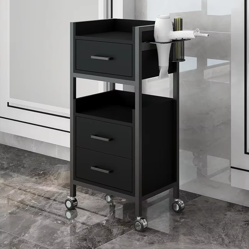 Beauty Salon Barber Station Hairdressing Shop Trolley Tool Cabinet Multi Functional Salon Storage Rack