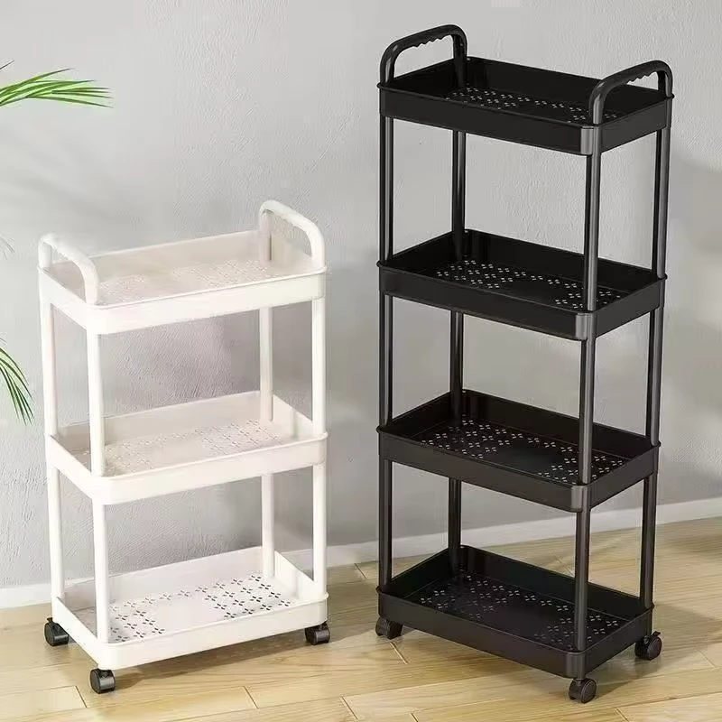 Beauty Salon Makeup Cart Spa Nail Shop Trolley Kitchen Storage Trolley Utility Cart with Lockable Wheels