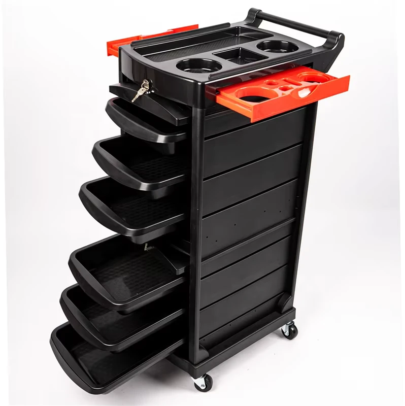 Beauty Salon Plastic Trolley Hairdressing Cart Tool