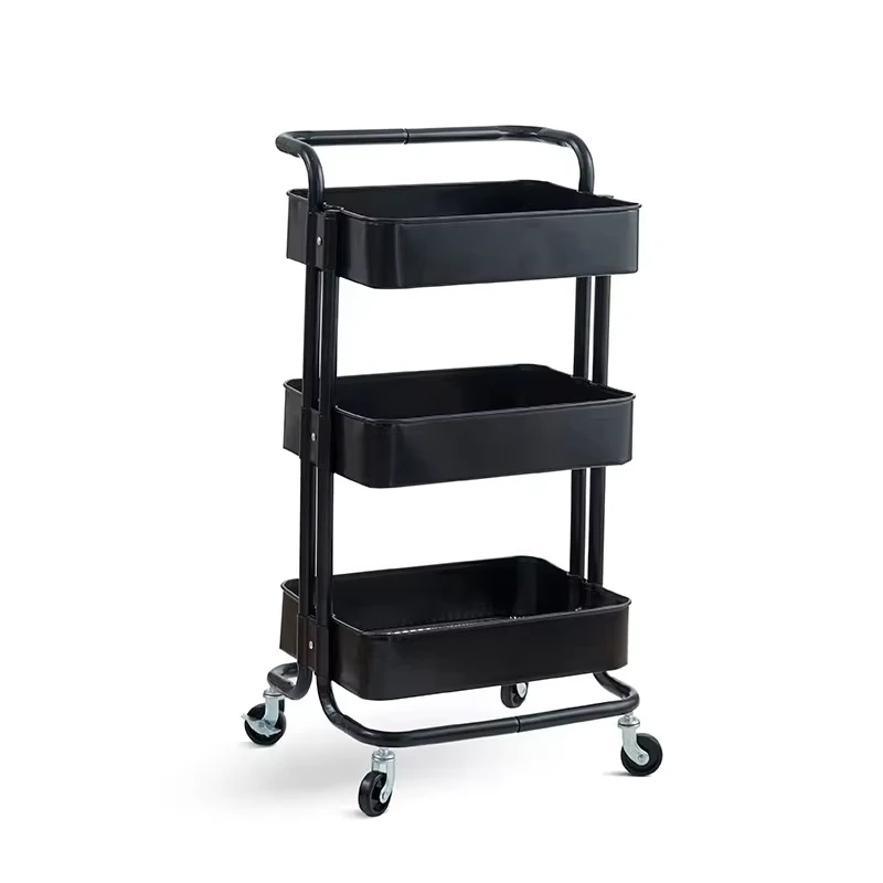 Beauty Salon Rack Bathroom Trolley Mobile Simple Drawing Room Kitchen Finishing Shelf Living Room Storage Trolley