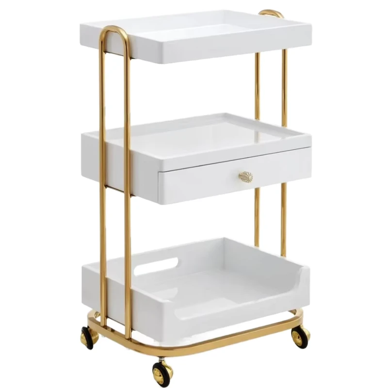 Beauty Salon Storage Mobile Drawer Rack Trolley Multi layer Home Bedroom Mobile Snack Kitchen Multi function Storage Storage
