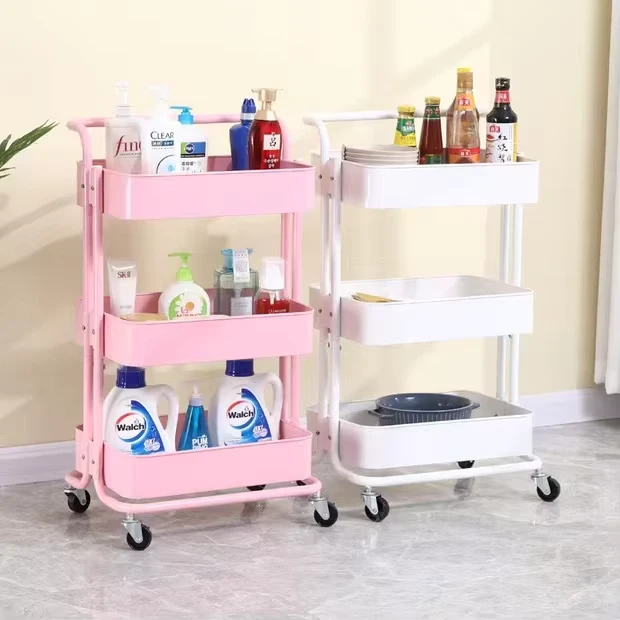 Beauty Salon Trolley Floor Multi layer Mobile Trolley Beauty Studio Cart