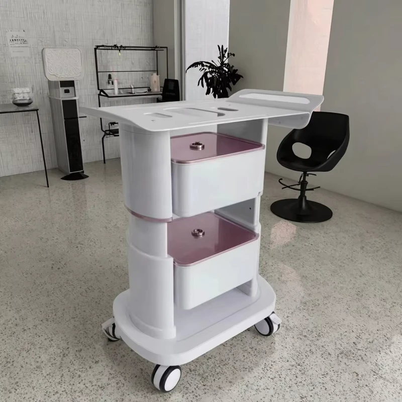 Beauty Salon Trolley Salon Special Trolley Hair Salon Trolley Black Pink Cart